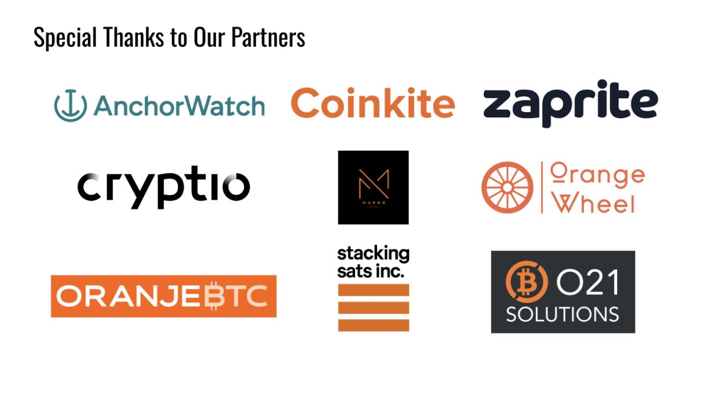 BitcoinTreasuries.net quarterly event sponsors.